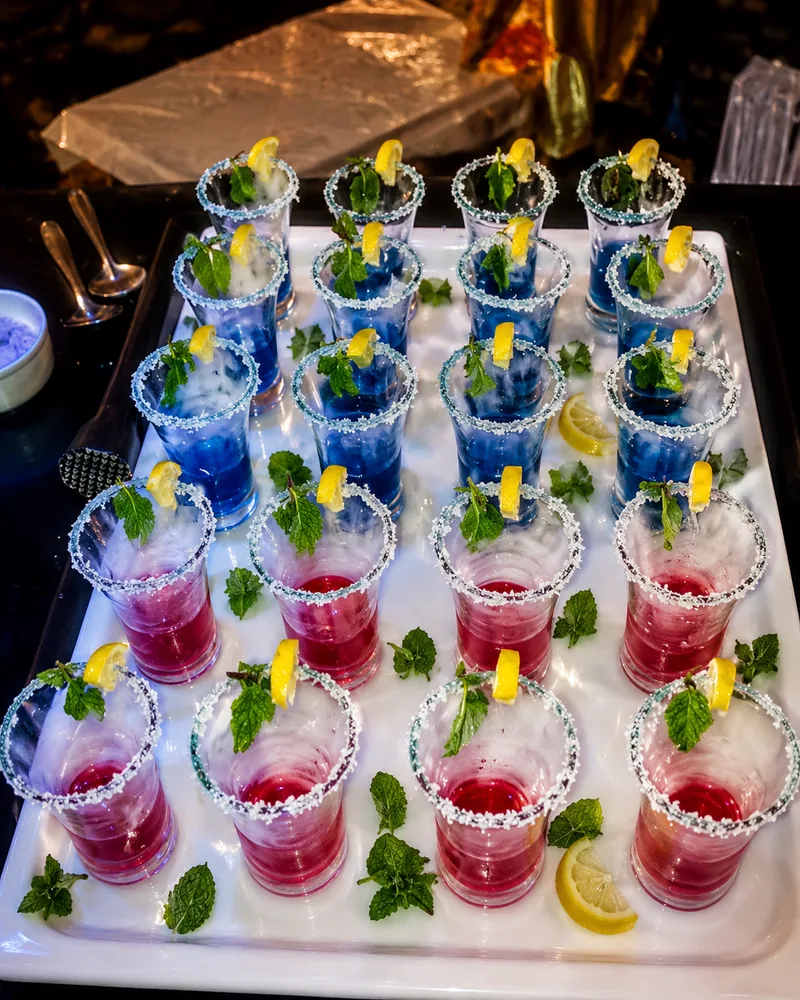 Vegetarian catering dish presentation