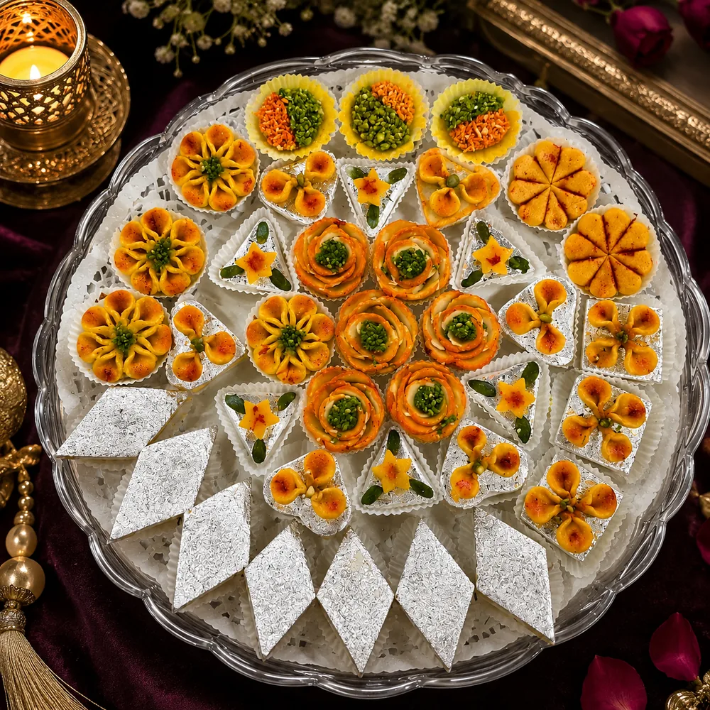 Vegetarian catering dish presentation