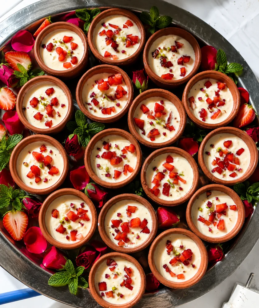 Vegetarian catering dish presentation