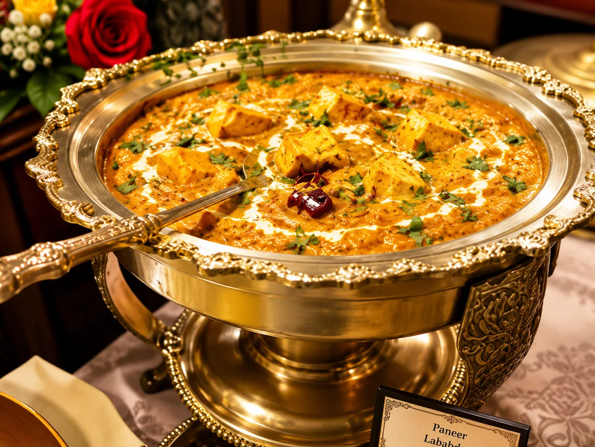 Vegetarian catering dish presentation