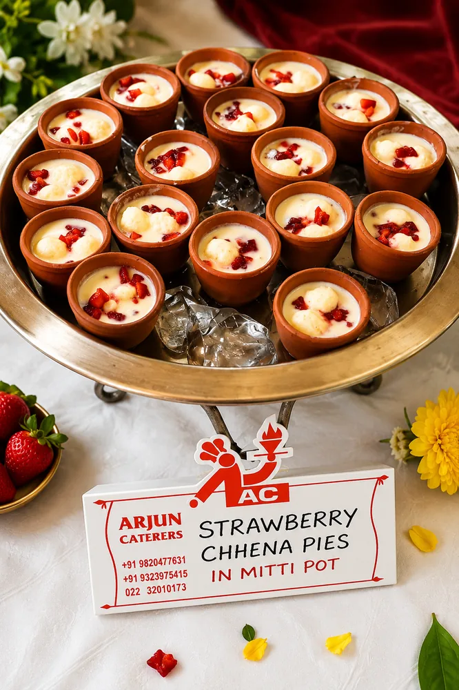 Vegetarian catering dish presentation