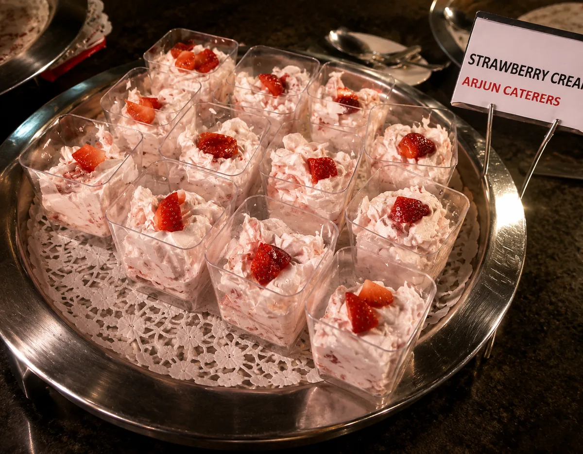 Vegetarian catering dish presentation