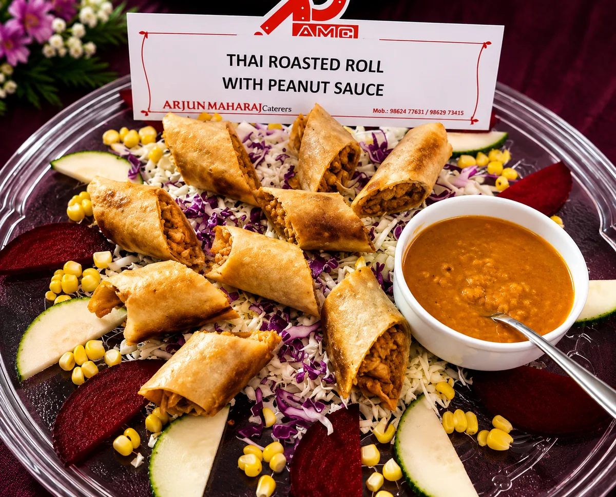 Vegetarian catering dish presentation